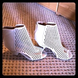 Jeffery Campbell Perforated ankle boots Sz8.5 NWOT